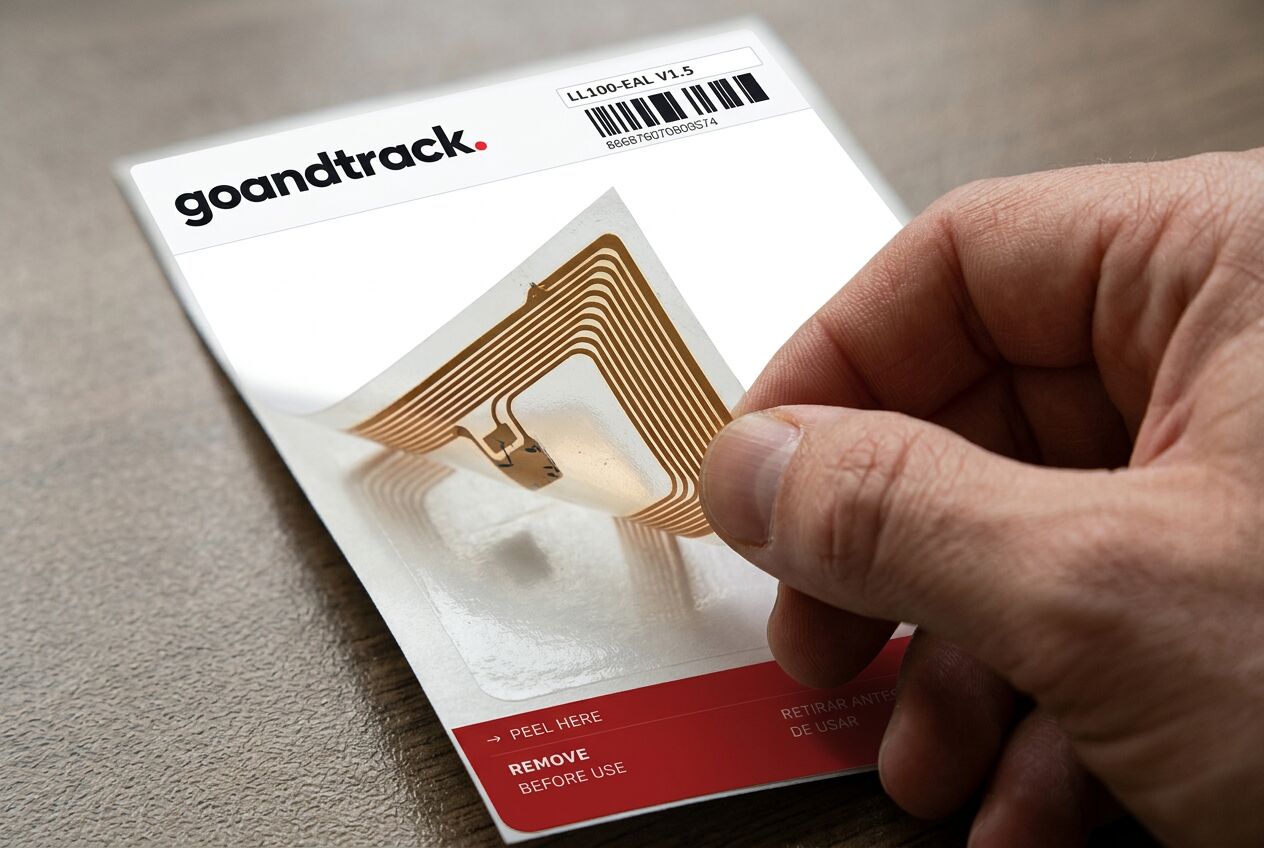 Peel-and-stick application of a disposable smart label on a package